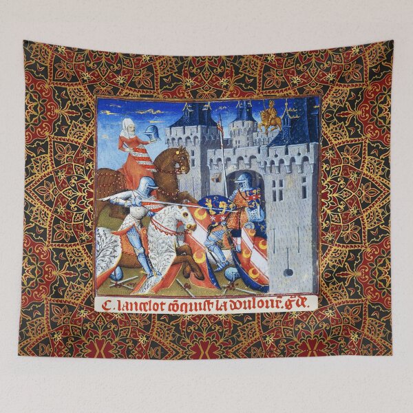 Item preview, LANCELOT OF THE LAKE  CONQUERING THE DOLOROUS GUARD Arthurian Legends Medieval Miniature designed and sold by BulganLumini.