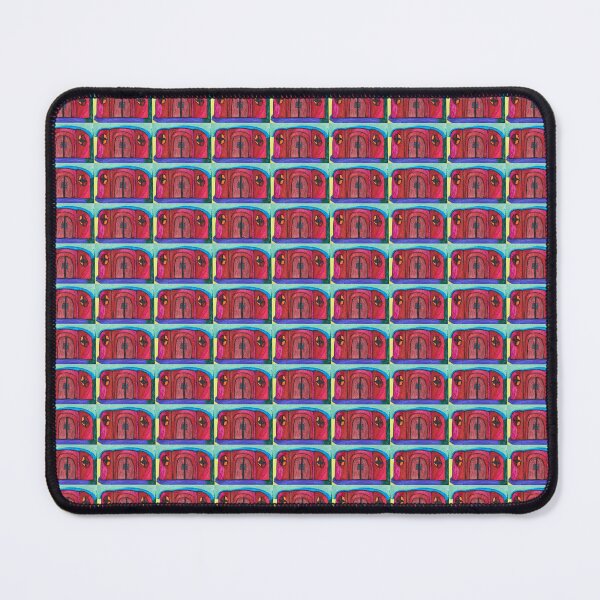Item preview, Red House with Blue Sky and Violet, Sand and Green designed and sold by PodmenikArt.