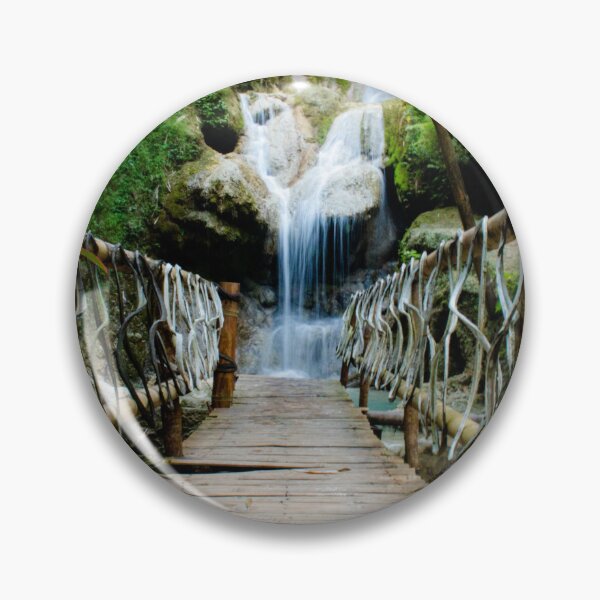Item preview, Bamboo footbridge to waterfall - vertical designed and sold by kall3bu.
