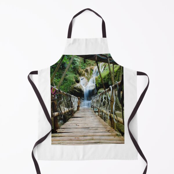 Item preview, Bamboo footbridge to waterfall - vertical designed and sold by kall3bu.