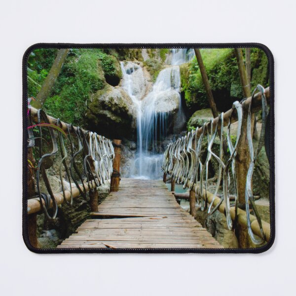Item preview, Bamboo footbridge to waterfall - vertical designed and sold by kall3bu.