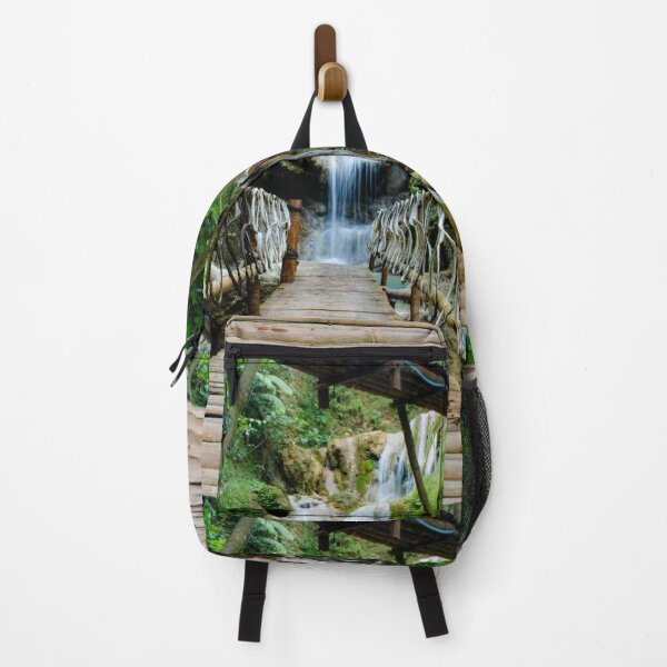 Item preview, Bamboo footbridge to waterfall - vertical designed and sold by kall3bu.