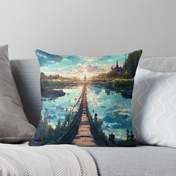 Item preview, Landscape Posters Magnificent Manga Drawing of Countryside and Lake designed and sold by rkassee10.