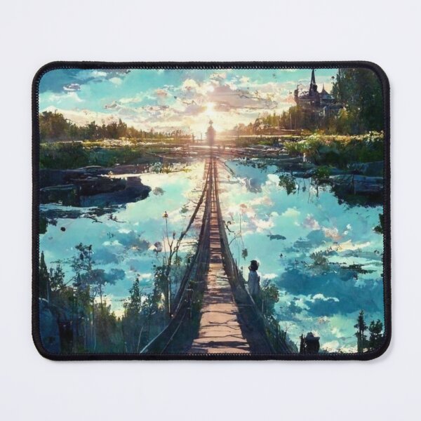 Item preview, Landscape Posters Magnificent Manga Drawing of Countryside and Lake designed and sold by rkassee10.