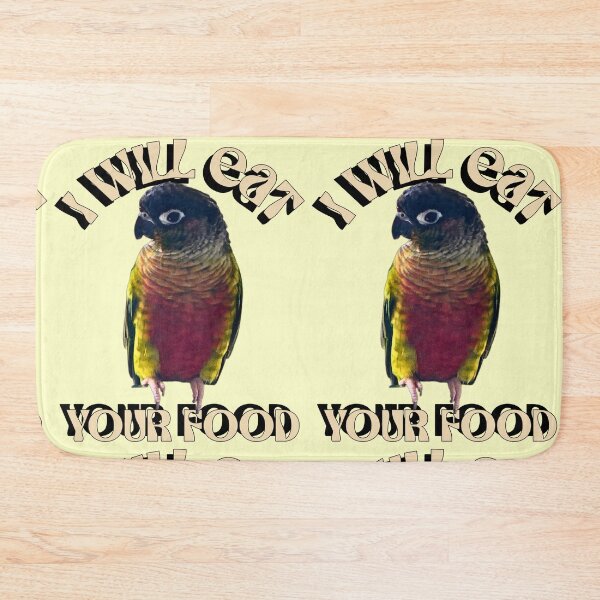 Item preview, I Will Eat Your Food Green Cheek Conure design | Conure | Small Parrot | Parakeet | Parrot lover designed and sold by TatianaLG.