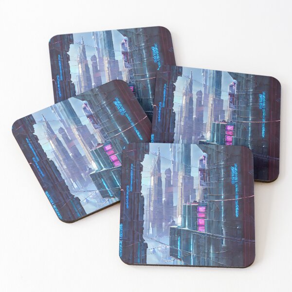 Item preview, The Endless Buildings Of Cyberpunk City - Seamless Pattern designed and sold by Chubuter.