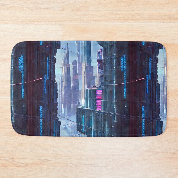 Item preview, The Endless Buildings Of Cyberpunk City - Seamless Pattern designed and sold by Chubuter.
