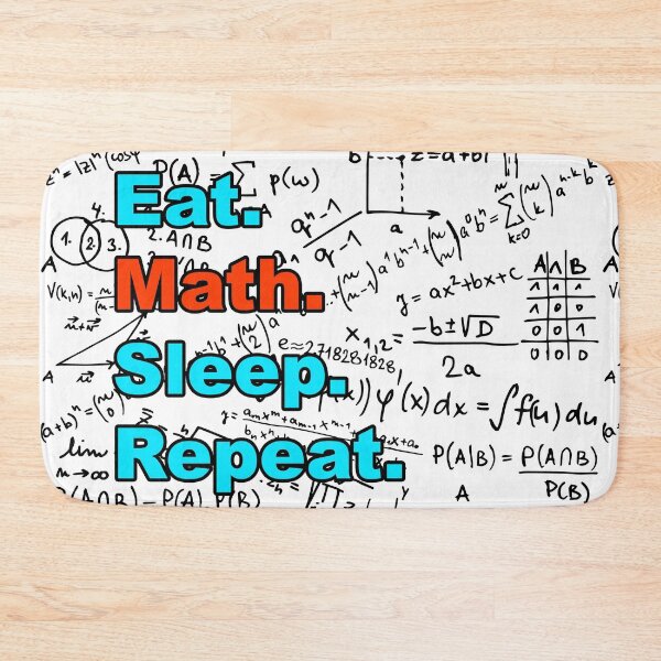 Item preview, Eat, Math, Sleep, Repeat Nerdy Geek designed and sold by Handstand365.
