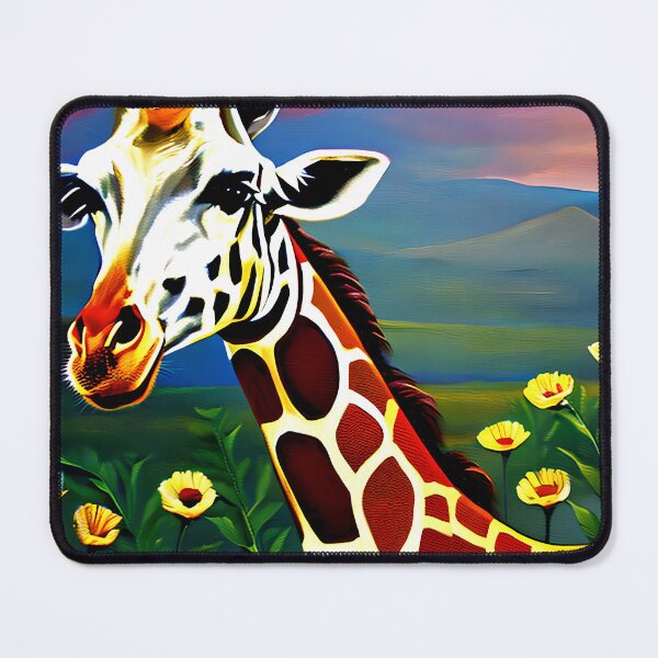 Item preview, Giraffe with a Sunset View in a Field of Flowers Gift designed and sold by TMelonShop.