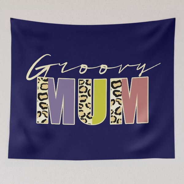 Item preview, Groovy Mum Leopard Print Text Retro Family Quote designed and sold by CRHPOD20.