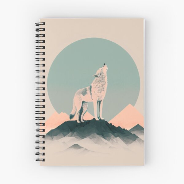 Artikelvorschau, Wolf brüllt auf dem Mond, Pastelltöne entworfen und verkauft von Melih Yasar.