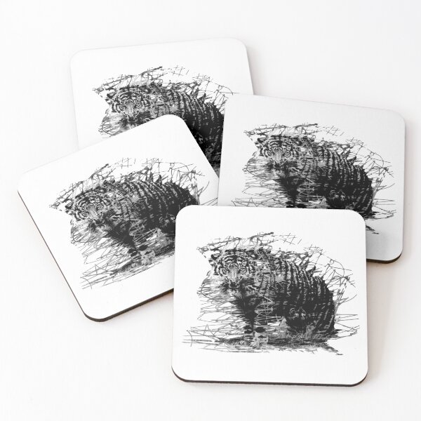Item preview, Tiger sketch art  designed and sold by Coffeemerc117.