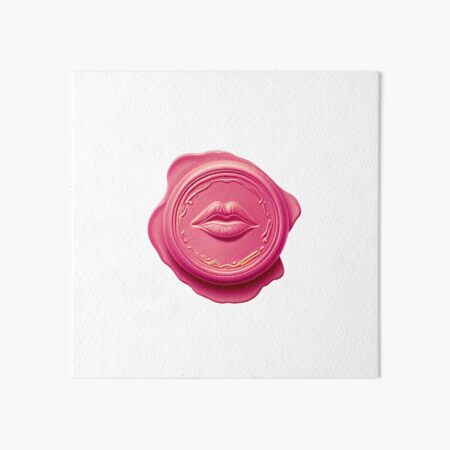 Wax seal - Kiss - Valentines Day Art Board Print for Sale by schizarty