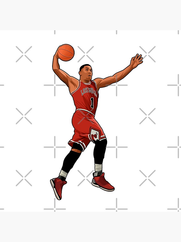 Derrick Rose #1 Goes For Dunk Poster for Sale by StickyThrow
