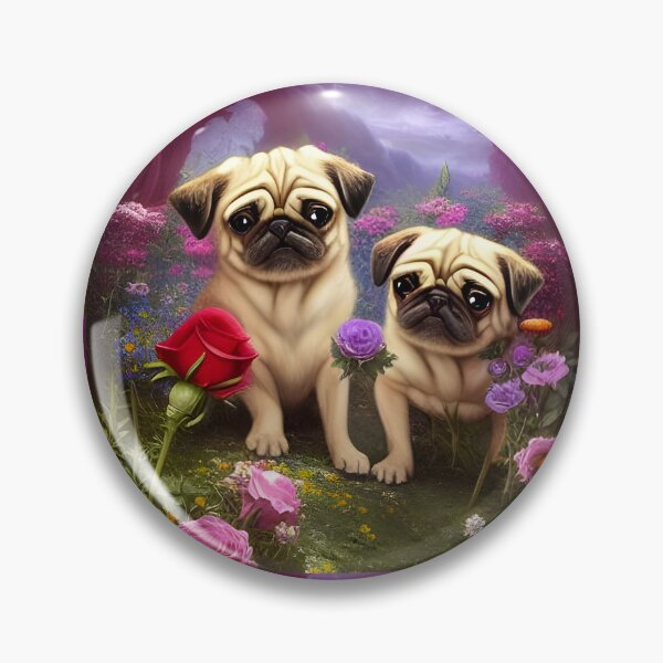 Item preview, Pugs in Wonderland  designed and sold by kosmicfairytale.