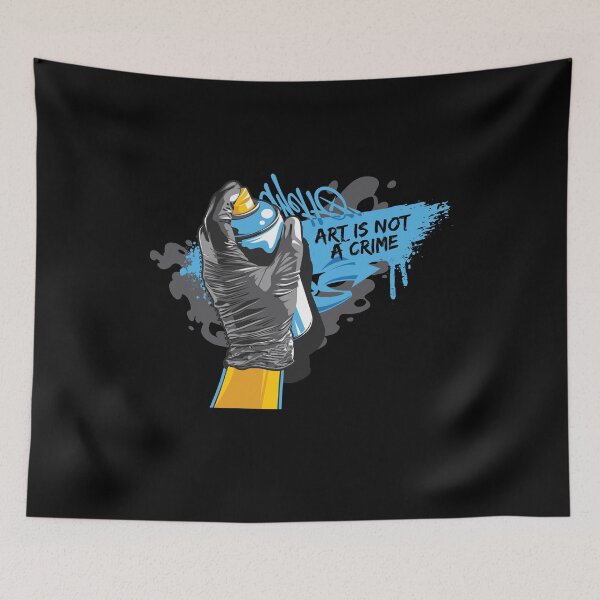 Item preview, Art Is Not Crime Street Art Spray Can designed and sold by MooonTees.