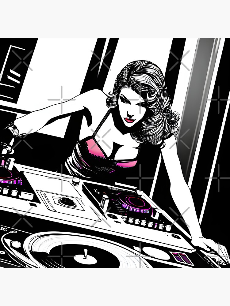 girl dj vector