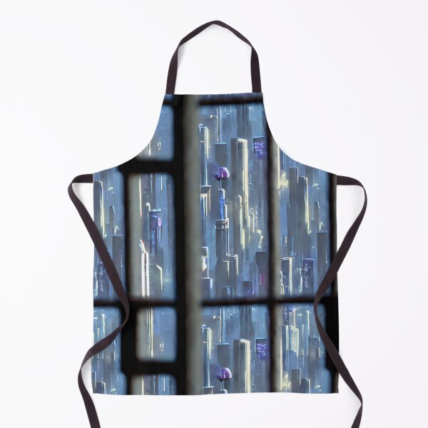 Item preview, Window View Of Cyberpunk City - Seamless Pattern designed and sold by Chubuter.