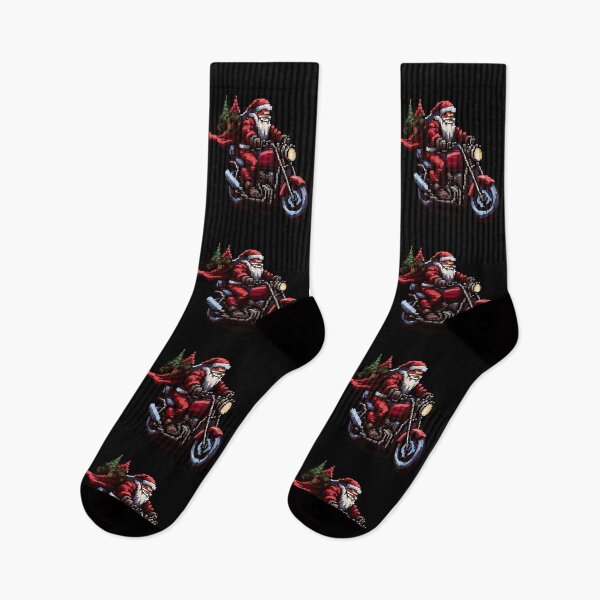 Artikelvorschau, Weihnachtsmann mit Motorrad. 2 entworfen und verkauft von Pixelarium.