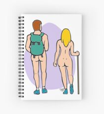 Nude Hiking Couple Spiral Notebook