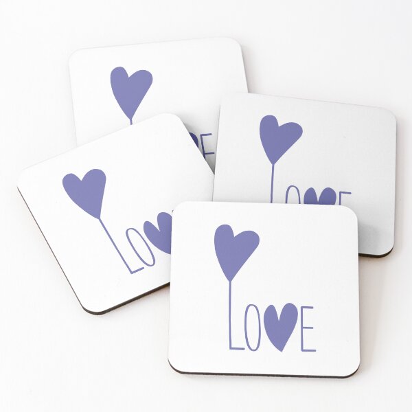 Item preview, Romantic text LOVE with hearts in very pery color designed and sold by Olena Kovalova Design.