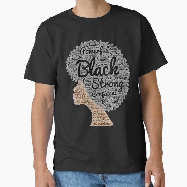 Item preview, Black Woman Natural Hair Words In Afro designed and sold by blackartmatters.