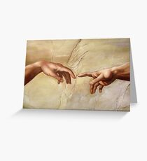 Michelangelo "Creation of Adam" (detail) 1508–1512 Greeting Card