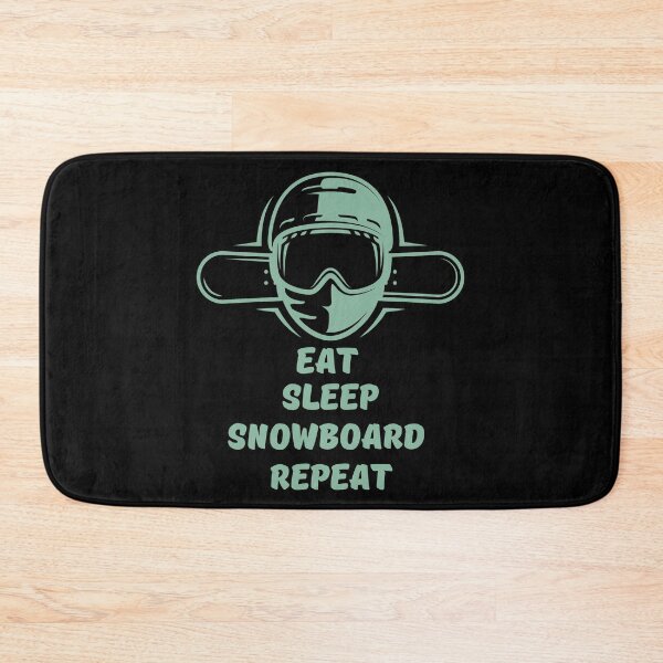 Artikelvorschau, Eat Sleep Snowboarding Wiederholen entworfen und verkauft von RockBeeDesigns.