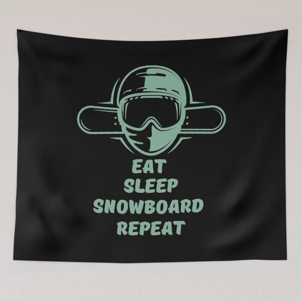 Item preview, Eat Sleep Snowboarding Repeat designed and sold by RockBeeDesigns.