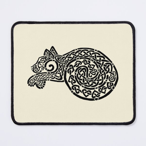 Item preview, Celtic Cat 19 Black on Ivory designed and sold by ingridthecrafty.