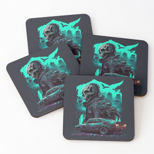 Item preview, Car and zombies in cyberpunk style designed and sold by Palteeshop.