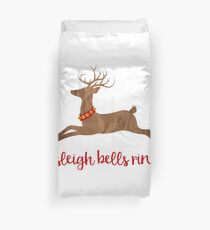 Sleigh Bells Ring Christmas Renne Housse de couette