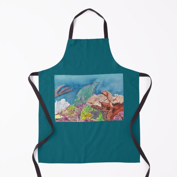 Item preview, Parrot Fish on a reef designed and sold by GringaArt-DR.