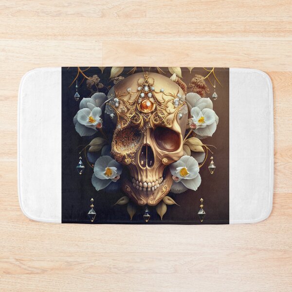 Item preview, Golden and botanic skull #009 designed and sold by Anas Xenophon.