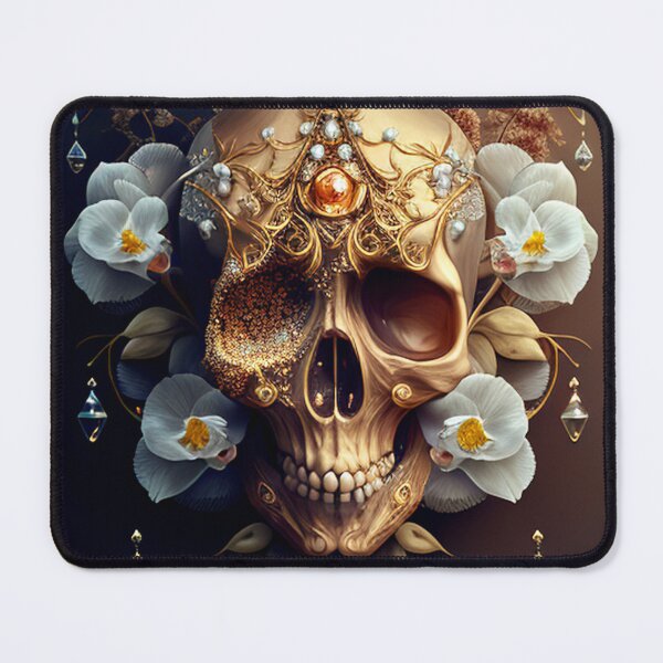 Item preview, Golden and botanic skull #009 designed and sold by Anas Xenophon.