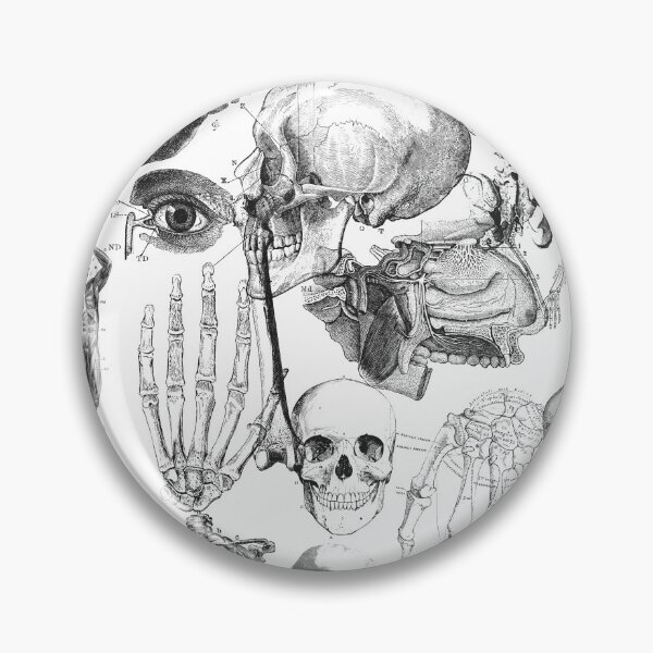 Item preview, Antique anatomy in black designed and sold by ORIGENcreate.