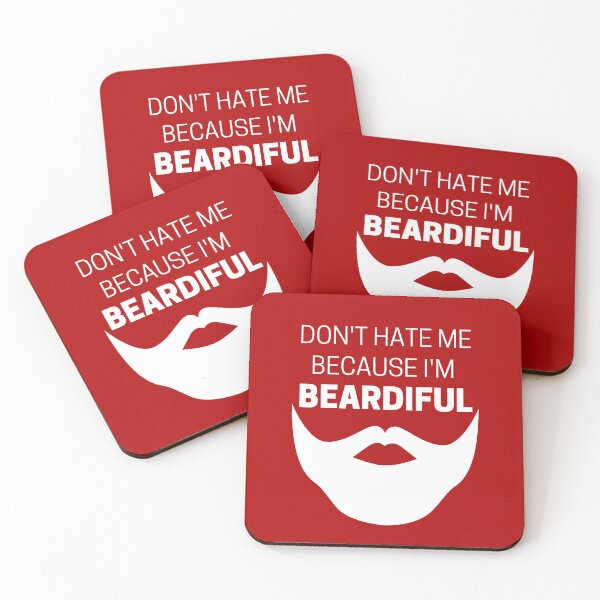 Item preview, Don't Hate Me Because I'm Beardiful White designed and sold by Indra Agrawal.
