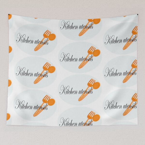 Item preview, kitchen utensils on a light background designed and sold by Zhanna Lenivaya.