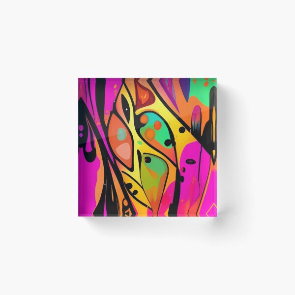 Item preview, Colorful Abstract Psychedelic Splatter Paint Design designed and sold by bandjdesigns.