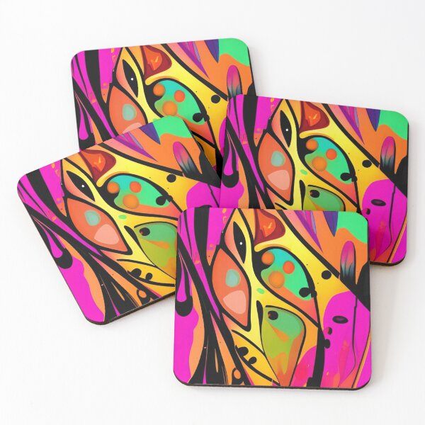 Item preview, Colorful Abstract Psychedelic Splatter Paint Design designed and sold by bandjdesigns.