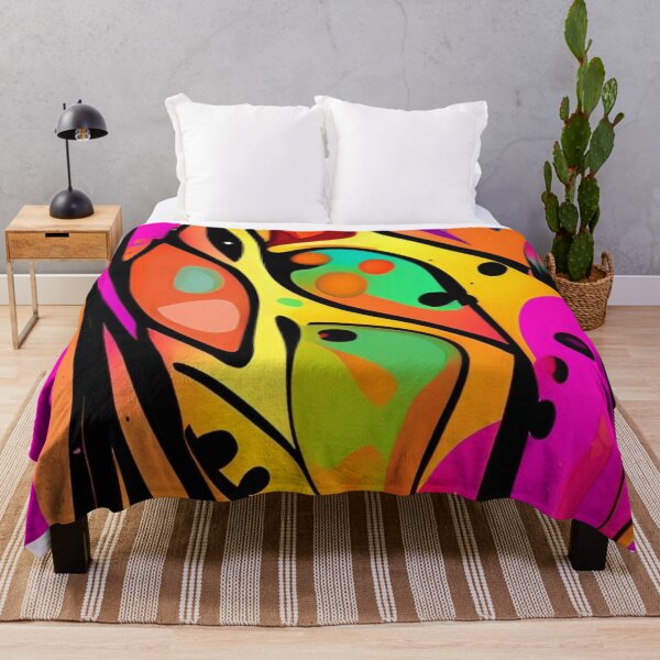 Item preview, Colorful Abstract Psychedelic Splatter Paint Design designed and sold by bandjdesigns.