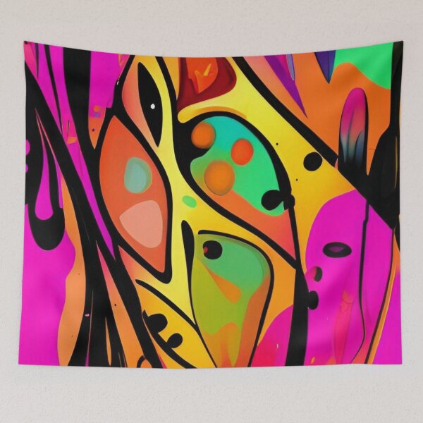 Item preview, Colorful Abstract Psychedelic Splatter Paint Design designed and sold by bandjdesigns.