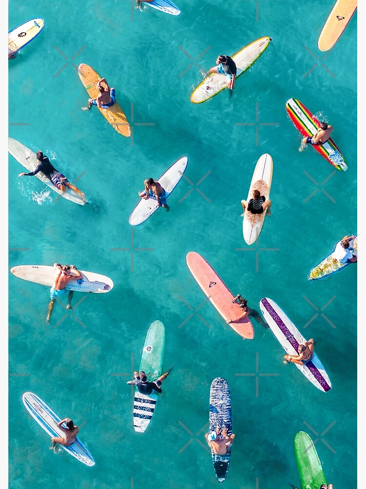 Thumbnail 3 of 3, Poster, Surfers Traffic Jam designed and sold by galdesign.