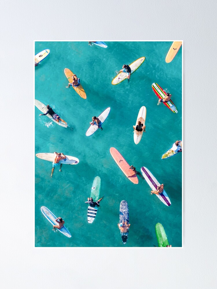 Thumbnail 1 of 3, Poster, Surfers Traffic Jam designed and sold by galdesign.