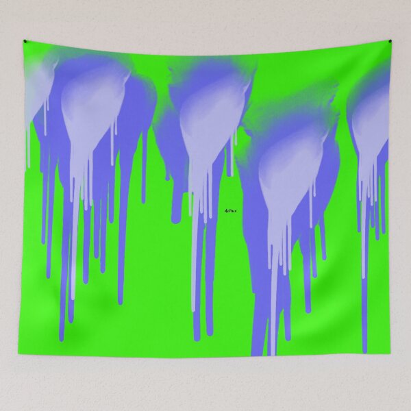 Item preview, Blue Paint Drips of Green by dePace' designed and sold by mrpropcake.