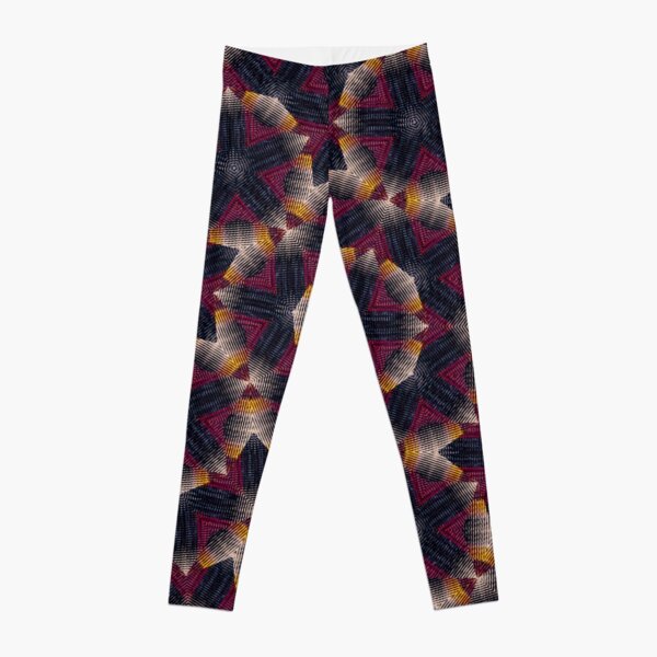 Retro vintage 80s or 90s fashion style abstract pattern Leggings by Varvara  Gorbash