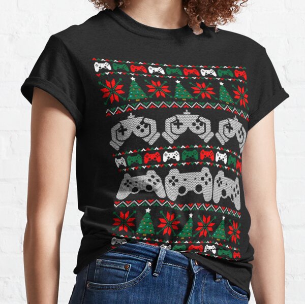 Merry Gamer Ugly Christmas Sweater Funny Tshirt Classic T-Shirt