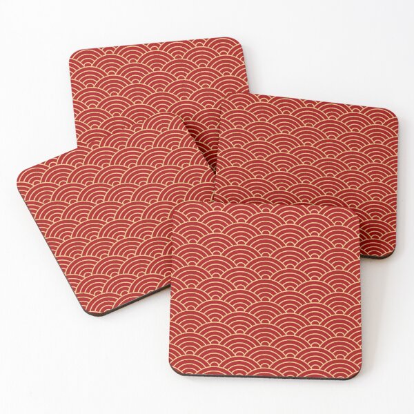 Item preview, Seigaiha waves pattern - red designed and sold by BattaAnastasia.