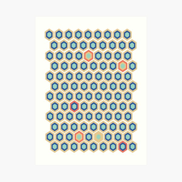 Digital Honey Comb Art Print