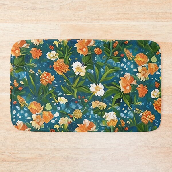 Item preview, Summer Flowers and Flower Stem Leaves Van Gogh Style Pattern designed and sold by sunflowerlight.